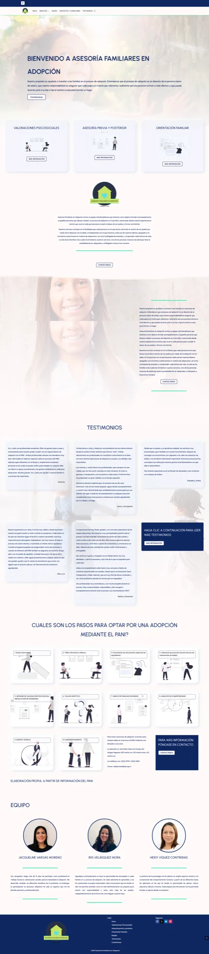 Screenshot of the Camino a Casa project