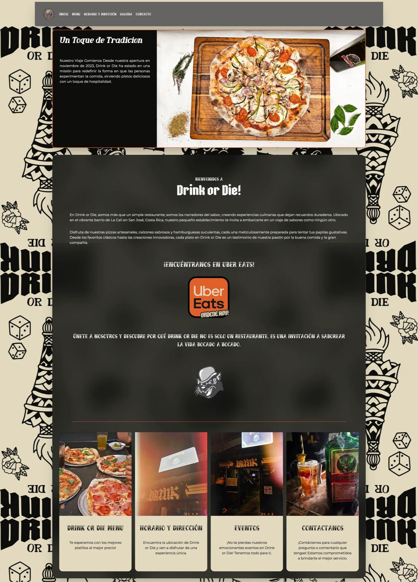 Screenshot of the Drink or Die project