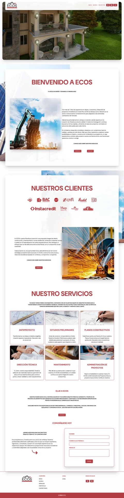 Screenshot of the Ecos Costa Rica project