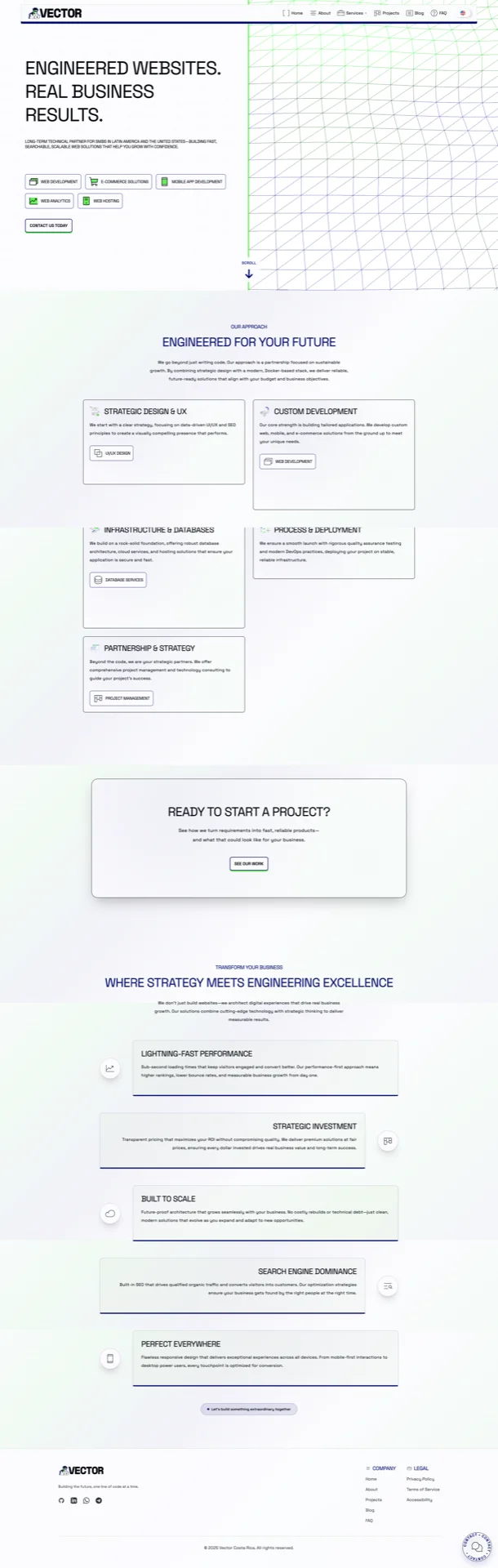 Screenshot of the Vector Costa Rica project