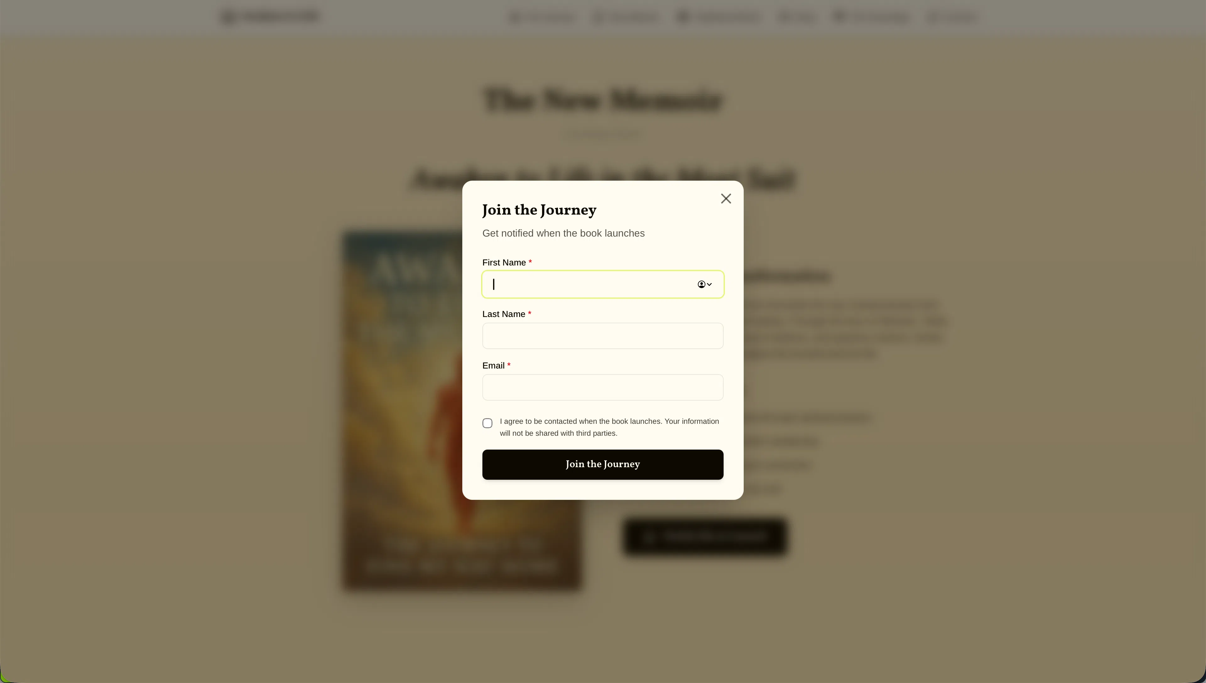 Signup form with validation