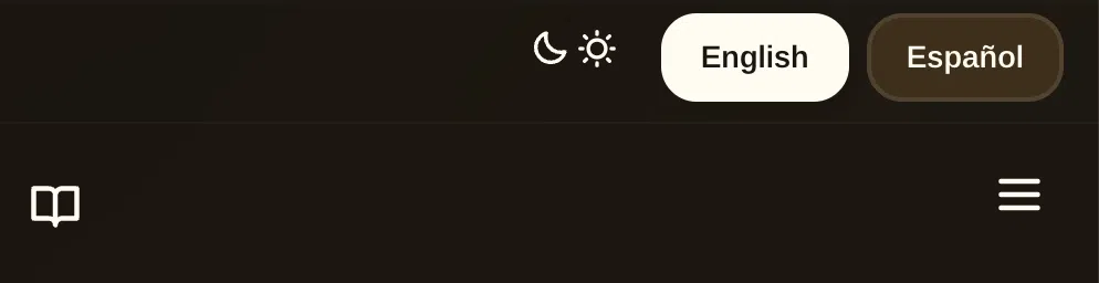 Mobile dark mode navigation